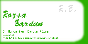 rozsa bardun business card